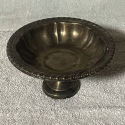 Saint Pierre Vintage Silver Pedestal Jewelry Dish 