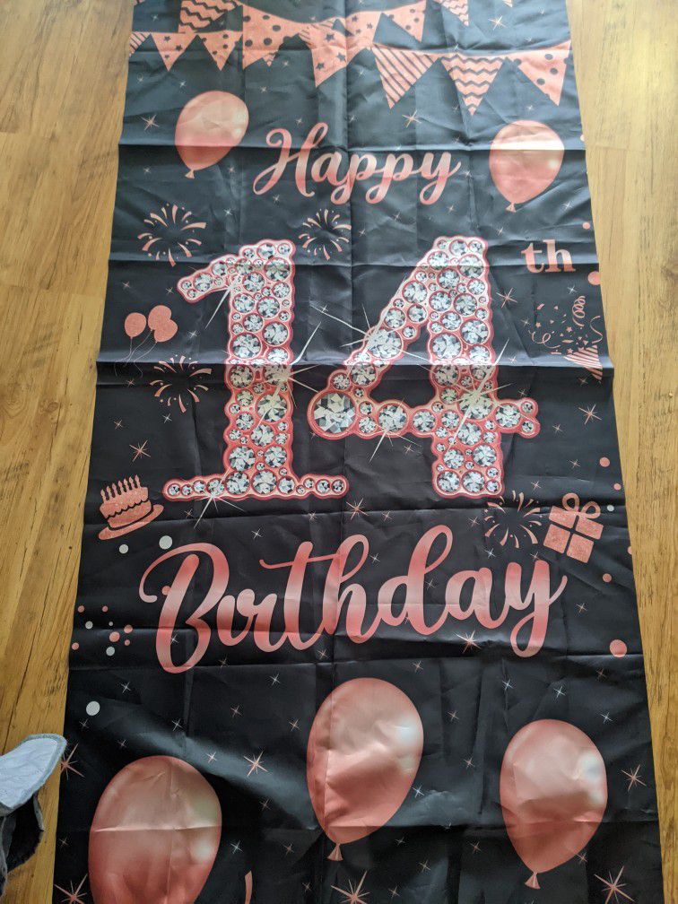 14th Birthday Banner Back Drop