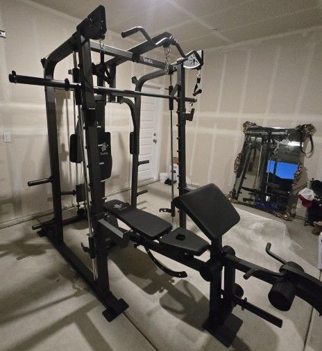 Smith Machine 2001 | Multi-Use Adj Bench | Gym Equipment | Fitness | Squat Rack | Excercise |🔴WEIGHTS AND BARBELL SOLD SEPARATELY 🔴 FREE DELIVERY 🚚