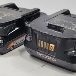 2 Pack Used Ridgid R87002, R840020 18V Lithium-Ion 2Ah Battery