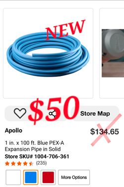 Apollo 1 in. x 100 ft. Blue PEX-A Expansion Pipe – New