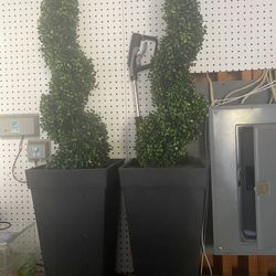 Flower Planters With Fake Trees