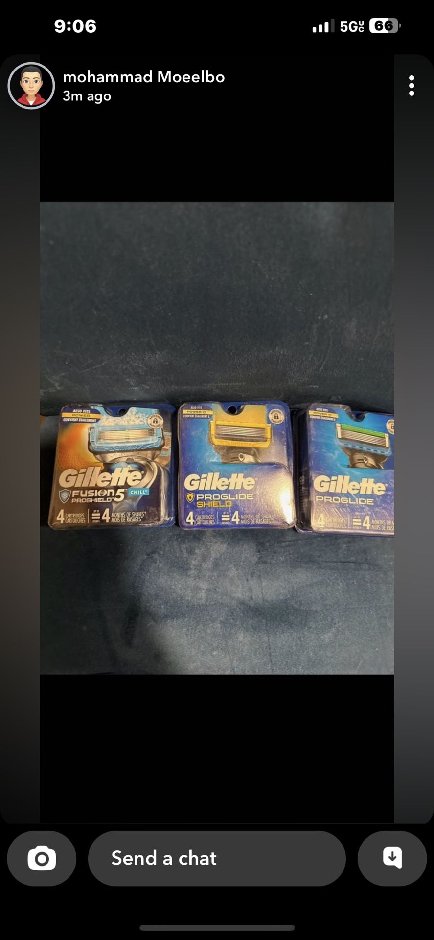 Gillette Fusion Proshield Chill Cartridge 4Ct 3 Pcs
