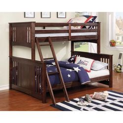 Full/Twin Bunk Bed In Cherry Wood 