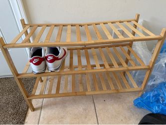 Wooden 3-Tier Shoe Rack