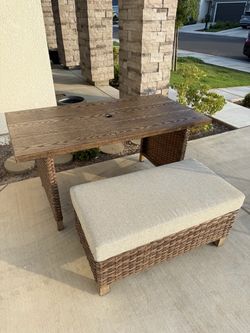 Outdoor Patio Table and Bench Set
