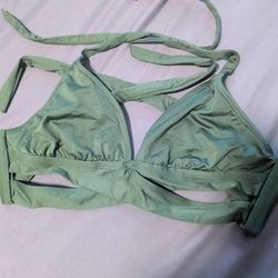 Women's Green Bikini Top Swimsuit 