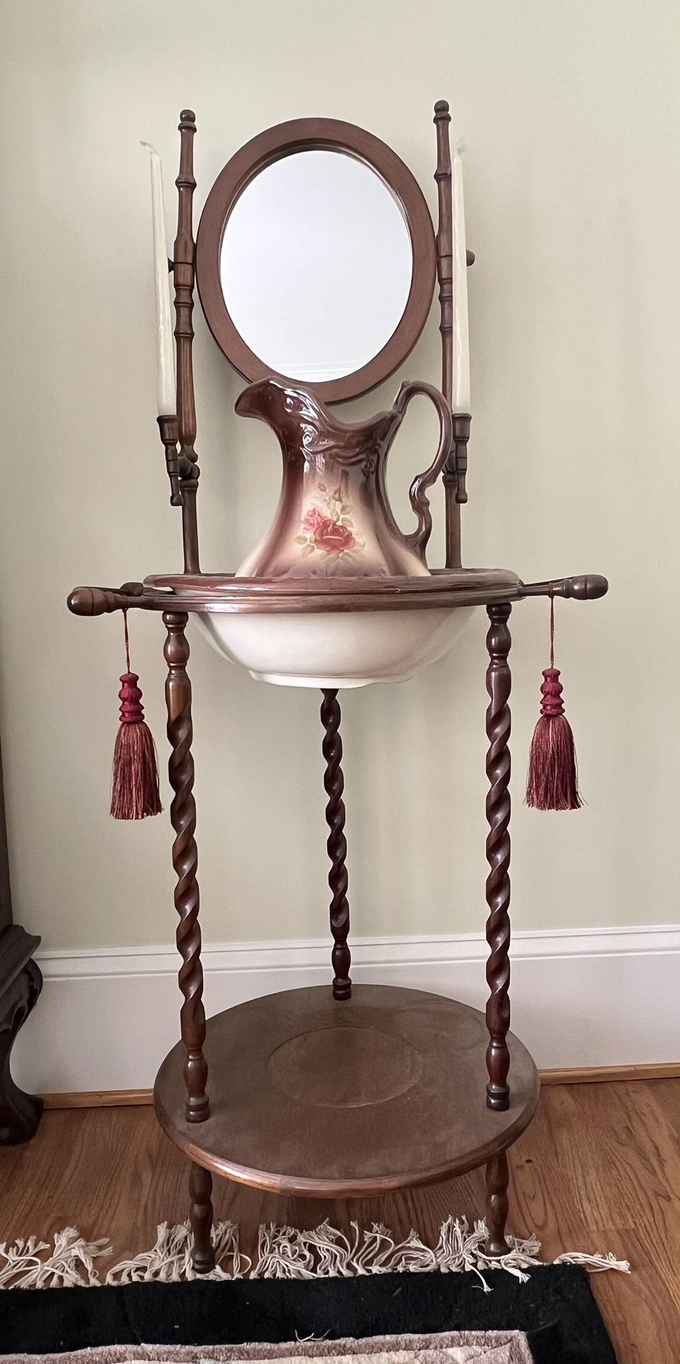 Antique Wash Bowl And Stand