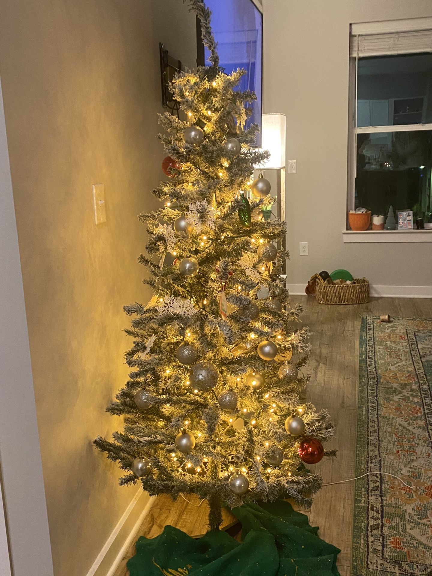 White Christmas Tree With Lights