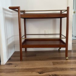 West Elm Wooden Bar Cart