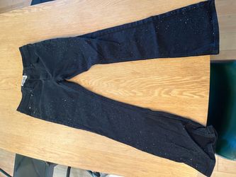 ROTH Denim rhinestone/studded black jeans, size 32×34
