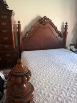 Queen bed and tall dresser