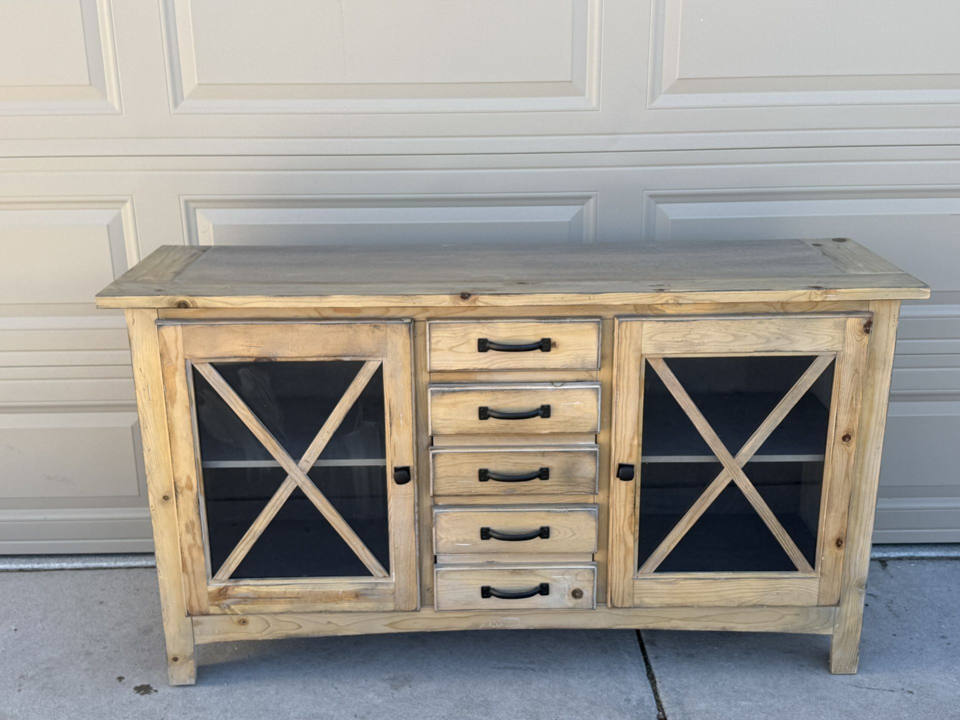 Rustic Solid Wood Buffet or TV Console