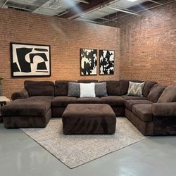 Dark Brown U Shape Sectional-FREE DELIVERY 🚚 