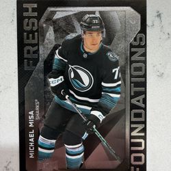 2025-26 Skybox Metal Universe Michael Misa Rookie Fresh Foundations Sharks RC