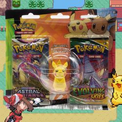 Pokemon TCG: Back to School Eraser Blister - 2 Boosters Evolving Skies, Astral