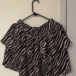 Zebra Layered Mini Skirt 