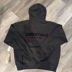 Jet Black Essentials Hoodie Fear of God