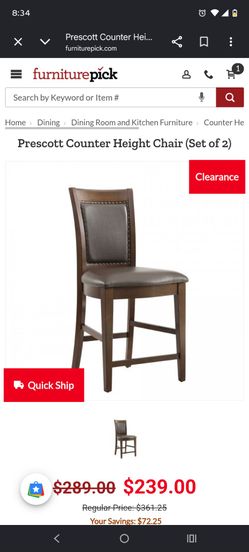 2 counter height chairs
