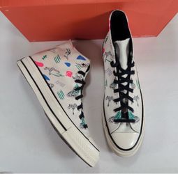 Converse Chuck 70 Hi Top Sneakers 80s Archive Print Egret Court Green Men 10.5