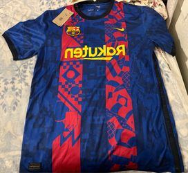 Nike FC Barcelona Dri-FIT Soccer Jersey Shirt, Size XL, Blue and Red