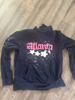 NAVY BLUE SP5DER HOODIE (WORN)