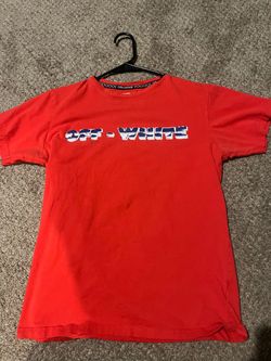 Red Off-White T-Shirt – Size small
