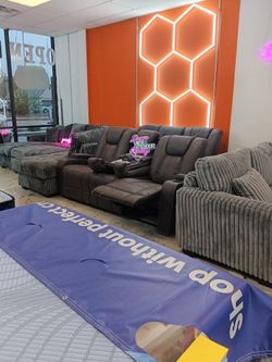 Lovely Chocolate Brown Recliner Sofa Set