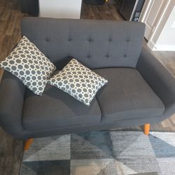 Charcoal Grey Loveseat