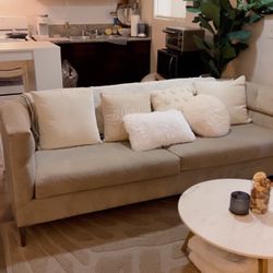 Couch - Suede - Beige