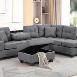 NEW Grey/SECT./Storage & Cup Holder $499
