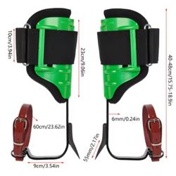 Adjustable tree climbing spikes