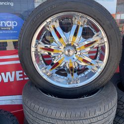 22x9.5 Chrome Wheels And Tires