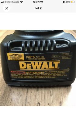 GENUINE DEWALT DW9116 7.2V-18V 1 HOUR NiCd BATTERY CHARGER TUNE UP MODE