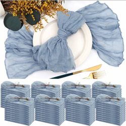 Fabric Gauze Napkin Dusty Blue Wedding