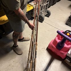 Vintage Style Fishing Poles