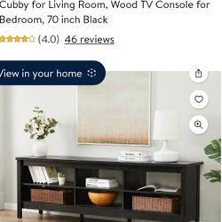 70" NIB Black Farmhouse TV Stand