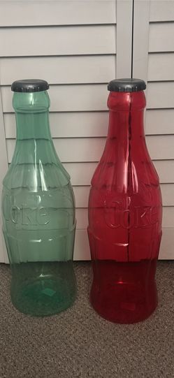 Coca-Cola 22-inch jumbo bottle coin banks,