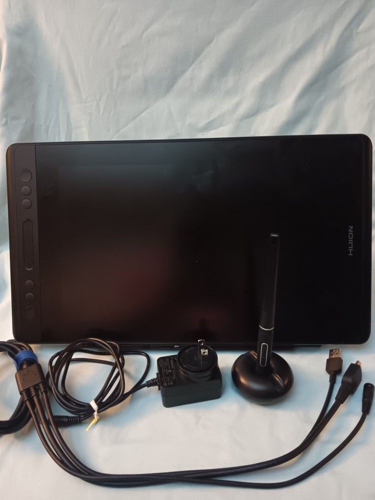 Huion GRAPHICS DRAWING TABLET w/ SCREEN ON THE TABLET SURFACE w/ 3-WAY STAND - Retail $399 - + CASE