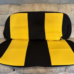 JEEP: NEW, TJ, 2dr, Black/Yellow, BACK SEAT Bench COVER, Neoprene, 1(contact info removed)