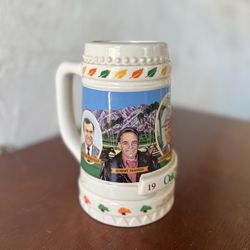 Limited Edition 1991 Oak Tree Racing Association All-Time Leading Stakes Winning Trainers Horse Racing Beer Stein Cup Mug