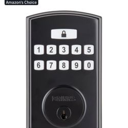 BRINKS Keyless Entry Door Deadbolt, High-Security Keypad Door Lock, 50 User Codes, Auto Locking Feat