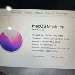 2015 MacBook Air. Mint Condition 