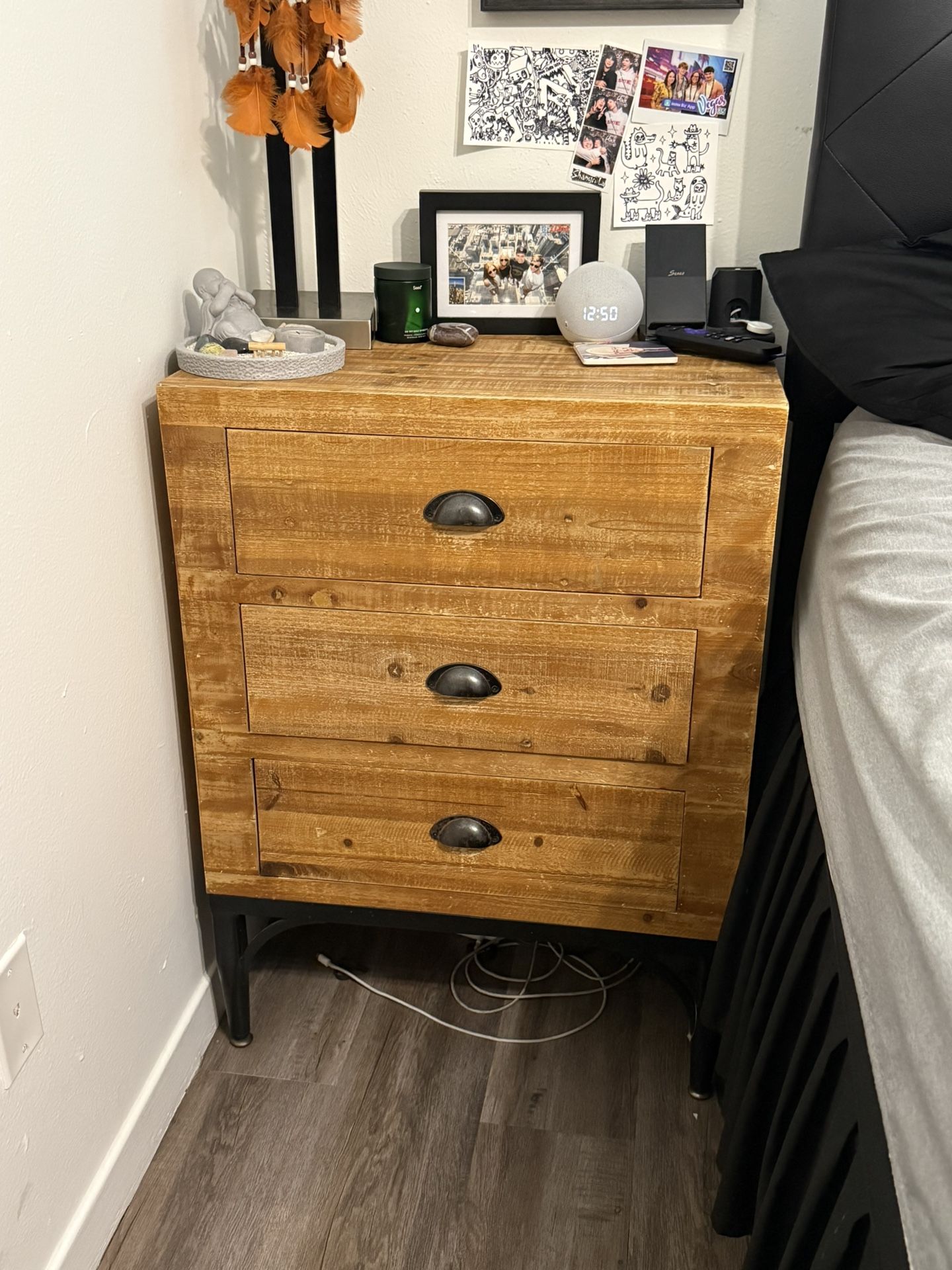 Brown Wood Night Stand