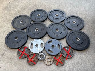 Olympic 2” Bumper Plate Set 155lbs total