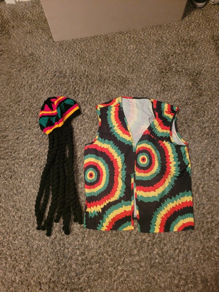 Reggae Wig And Vest