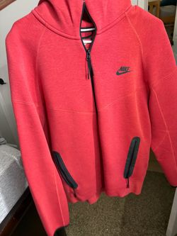 Mens Red Nike Tech Zip Up Sweater Size L
