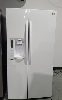 LG Side-by-Side White Fridge
