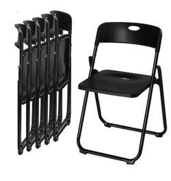 6pk Black Folding Chairs
