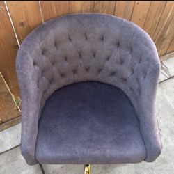 Grey velvet vanity or office chair